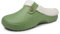 Meik Mangni Clogs Gefüttert Damen Herren Winter Gartenclogs mit Fell Warm Hausschuhe Frauen Geschlossen Pantoffeln rutschfeste Plüsch Pantoletten,Grün Gr.42-43 EU