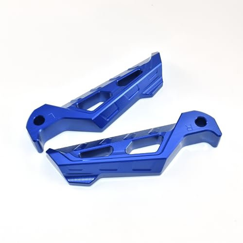 ESPEEDMTC Pour YAMAHA R1 R1M R6 R7 Repose-pieds arrière Marchepied Passager Agrandisseur Pédale CNC Repose-pieds en aluminium (Bleu)