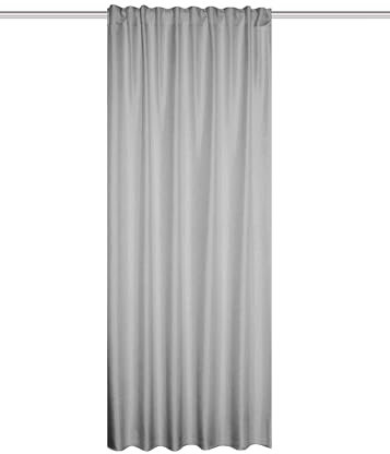 HOME WOHNIDEEN Thermoschal ESKAMIO blickdicht, Leinenstruktur, Multifunktionsband, Farbe:silber, Größe:160 x 135 cm, Anzahl:1x