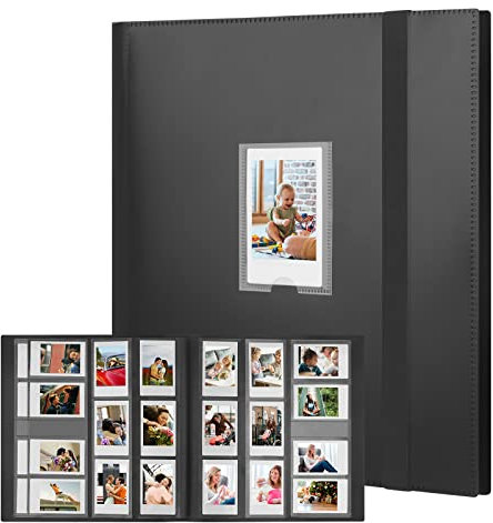 560 Taschen Fotoalbum für Fujifilm Instax Mini Kamera, Polaroid Kamera, für Fujifilm Instax Mini 11 12 9 40 Evo Liplay 8 7+ Sofortbildkamera, Fotoalbum für Polaroid Zink 2x3 Fot (Black)