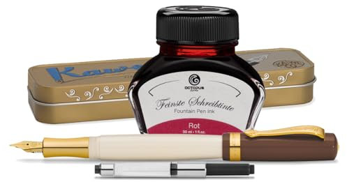 Kaweco Student Fountain Pen with 30 ml Fountain Pen Ink, Converter and Metal Case