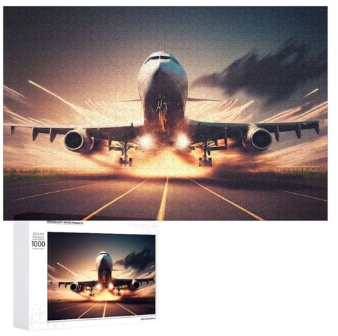 Puzzles Für Erwachsene, Flugzeug Puzzle, 1000 Teile, Kreatives Puzzle, Geistiges Spielzeug, Kinder, Montagespiele （75×50cm）