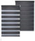 Doppelrollo DuoRollo Klemmfix ohne Bohren Seitenzug Fenster Rollo anthrazit B 100cm (96cm Stoffbreite) x H 150 cm