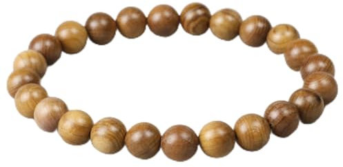 1 Stück afrikanisches Holzarmband, Perlen, Holz, Sandelholz, Gebetsarmband, Schmuck, elastische Linie, Eibe, 19 cm