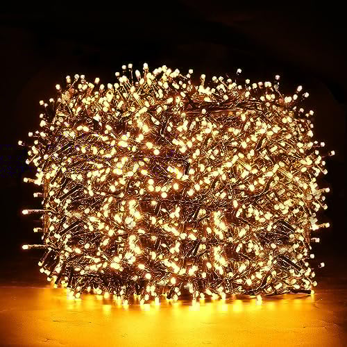 Marchpower 1000 LED, 100 m, illuminazione natalizia per esterni, con 8 modalità, IP44, impermeabile, per interni di Natale, balcone, giardino, terrazza, matrimonio, festa