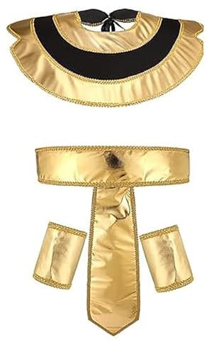 Ägyptisches Kostüm-Zubehör für Herren, ägyptischer Pharao, Kopfschmuck, Armbänder, ägyptischer Kragen, Halloween-Party-Dekoration, König, Tuts, Hut, Kostüm, ägyptisches Kostüm, Zubehör, ägyptischer