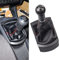 Yoegerery R5 velocidades pomo de palanca de cambios manual con cubierta antipolvo para Seat Ibiza 2002-2010 (línea roja)