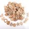 HERZNONE 200cpcs Streudeko Weihnachtsdeko mini Holzscheiben f.Weihnachten (dunkel-B)