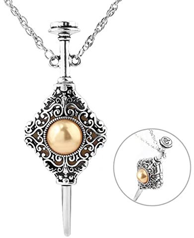 SHOUKAII Doppelseitige Blutpakt-Charm-Halskette, silberfarben, Fantastische Dumbledore-Grindelwald-Blut-Anhänger-Halskette for Fans, Schmuckgeschenk