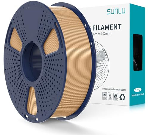 SUNLU PLA+2.0 Filament 1.75mm, Upgrade PLA Plus 3D Drucker Filament, Stärker und robuster, High Speed PLA+ Filament, Maßgenauigkeit +/-0,02mm, 1KG 3D Druck PLA+ Filament, Holzfarbe