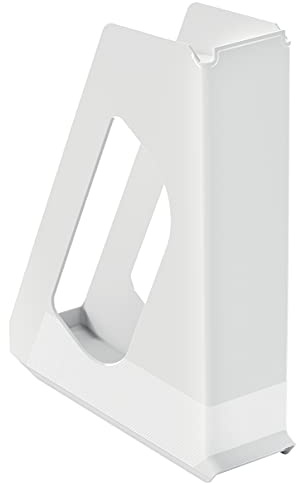 Esselte Stehsammler, 10er Pack, A4, Ideal für Prospekte, Broschüren, Unterlagen, Mappen und Hefter, Stabiler Kunststoff, Weiß, VIVIDA, 628215