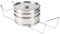 Marmite à Couscous Alimentaire 20 × 20 × 17, Ensemble de Marmites Empilables à 3 Niveaux en Acier Inoxydable, Accessoires de Marmite à Pression pour Aliments