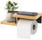 Diealles Shine® Porte-Papier Toilette Mural, Support sans Perçage, Dérouleur Haute Qualité avec Étagère, Fixation Adhésive ou à Percer – Parfait pour Cuisine et Salle de Bain