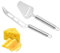 Lot de 2 coupe-fromage en acier inoxydable 402 et rabot à fromage - Coupe-beurre, pelle à pizza - Pour couper le fromage à pâte molle et le fromage à découper (argenté)