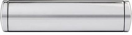 IRONWORX® Enigma 12 Premium Metal Sleeved Letterbox Polished Chrome ❘ Fully Weather Sealed, 180° Opening, Easy Install Ultra Durable Modern Design, Compatible with UPVC, Composite & Wooden Doors
