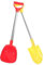 NAMOARLY 1 Set Schneeschaufel Set Mit 50cm Edelstahl Doppel Schaufel Für Schneeräumung Und Schneespiele Multifunktionale Schneeschaufel Für Den Outdoor Spaß Im Winter Zufällige Farbe