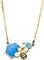 Feizikaw Valentinstag Frauen Schmuck Geometrische Gold Opal Anhänger Halskette für Frauen minimalistisches Design (A, 48cm)