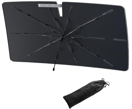 LANGBEAN Parasol Plegable para Volvo XC60 2025 2024 2023 2022 2021 2020 2019 2018, Parasol para Parabrisas Delantero para Volvo XC60, Pantalla Solar Accesorios Bloqueador de Calor Protección UV