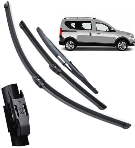 OXANC ,para Dacia,para Renault,para Dokker 2016-2020 Kit de escobillas limpiaparabrisas Delantero y Trasero