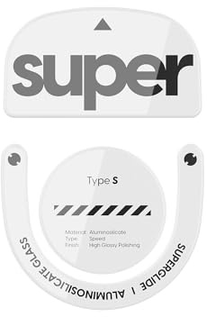 Pulsar Gaming Gears Superglide Type-S Skates for GPro X Superlight 2, White | Ultra-Fast Smooth Glide, Ultra-Low Friction, Durable Aluminosilicate Glass, Polished Rounded Edges, Precise Tracking