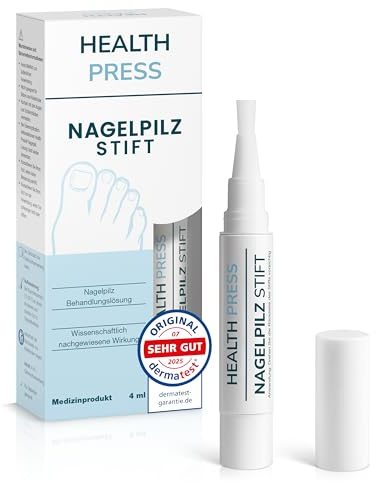 Health Press Nagelpilz Stift, 4 ml | Nagelpilz Behandlung schnell & intensiv, Nail Care Pen, Wissenschaftlich Nachgewiesen, Nagelpilzstift für Hände & Füße