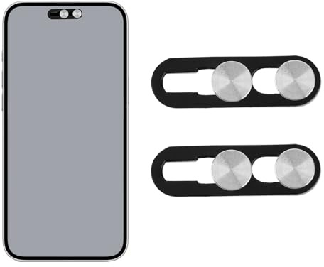 2pcs Caches de Caméra Avant, Protecteur de Protection Durable pour Caméra Avant Accessoires Pratiques pour iPhone Compatible avec iPhone Série 16/Série 15/14 Pro/14 Pro Max
