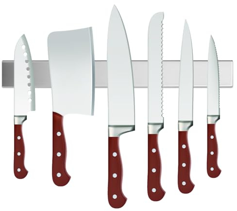 Magnetleiste Messer, 40 cm Messerleiste Magnetisch Ohne Bohren, Selbstklebend Messermagnete Wand Magnetschiene, Messerblock Magnetic, Knife Holder Wandmontierte, Messeraufbewahrung Die Küche
