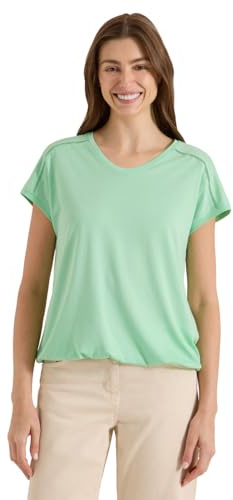 Damen T-Shirt mit V-Neck und Spitzendetail