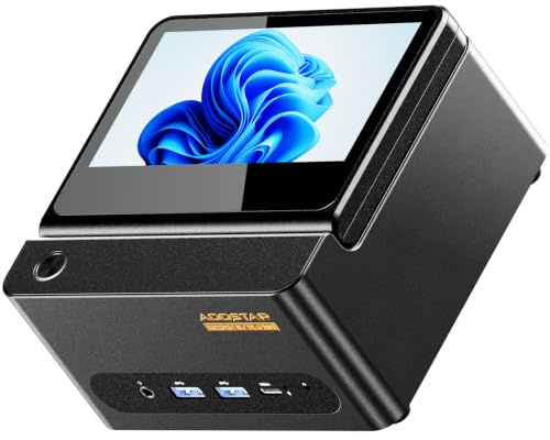 AOOSTAR G-FLIP H255 Mini PC, AMD Ryzen 7 H255 (8C/16T, fino a 4,7 GHz), Mini PC Gaming con 24 GB DDR5 RAM 1 TB PCIe 4.0 SSD, Mini Computer Desktop con WiFi 6 e Dual 2.5G LAN per Ufficio e Gaming