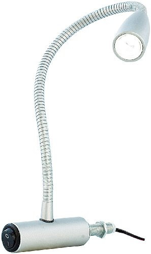 Lunartec Schwanenhalslampe: Ultrahelle LED-Lampe mit Metall-Schwanenhals für Bettbefestigung (LED Leselampe, Leselampe Bett, Nachttischlampe zum anschrauben)