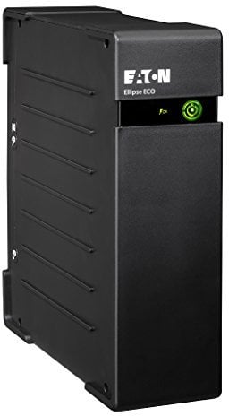 Eaton UPS Ellipse ECO 500 DIN - Off-line Uninterrupted Power Supply (UPS) - 500 VA with Surge Protection - EL500DIN - (4 Schuko Outputs, Battery) - Black