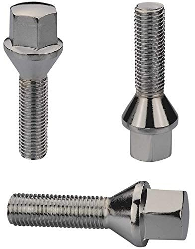 HASKYY 10 Radschrauben M12x1,5x41mm Radbolzen Chrom Kegelbund Kegel