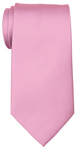 Retreez Cravatta da uomo tinta unita tinta unita in microfibra da 8 cm, Rosa, taglia unica