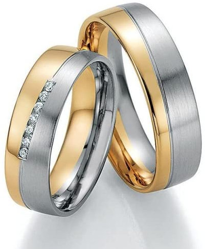 Eheringe 333/- Weißgold Gelbgold 66-34170-180