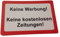 2x Keine Werbung keine kostenlosen Zeitungen magnetisch und selbstklebend Aufkleber Tür Schild Türschild Briefkasten Briefkastenschild Haus Praxis Büro Geschäft