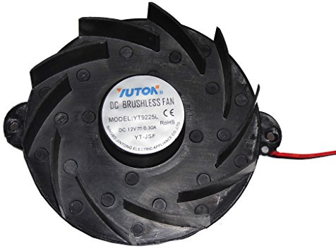 MulFan Yuton YT9225L - Ventola per forno a microonde, 12 V, 0,3 A, 2 fili, raffreddamento ad aria, marca: Yuton, modello: YT9225L, 3,6 Watt
