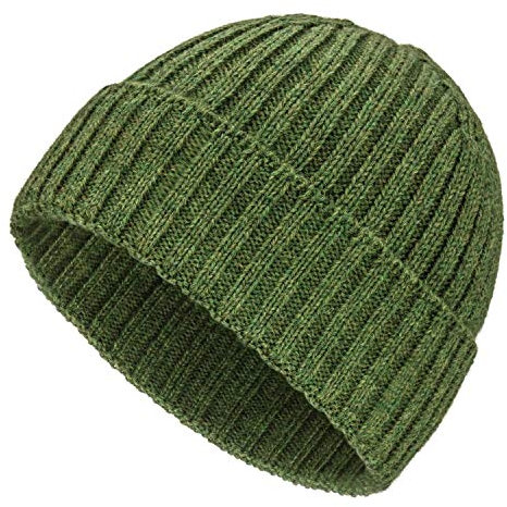 Weiche Damen & Herren Alpaka Mütze aus 100% Alpaka Wolle in 10 Farben - Hochwertige Winter Strickmütze/Beanie Wollmütze von HansaFarm, Mittelgrün - HF285, Einheitsgröße