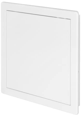 Awenta 250 x 250 mm Plastic Access Panel Door - White Opening Flap Cover Plate - Inspection Hatch - Door Latch - Concealed Hinge - Removable Door - Paintable Smooth Surface (10 x 10 Inches)
