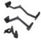 GORILLA SPORTS® Rudergriffe - Einzeln oder 3er Set, V Form, T-Stange, Latzugstange, Stahl mit Gummi Hand-Grips - Riemenscheibe für Kabelmaschine, Trizeps Griffe, Pull-Down, Kabelzug, Krafttraining