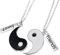 2 Stück Yin Yang Taichi BFF Kette Anhänger für Paare Pärchen Couple, Freundschaftsketten Ying Yang Haslkette mit Gravur Best Friends, Liebe Schmuck Partnerketten Geschenke für Beste Freunde Freundin