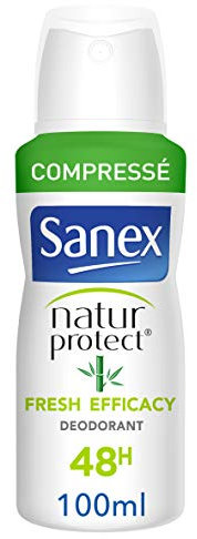 SANEX - Deospray Natur Protect Fresh – Deodorant für Damen und Herren mit Bambuspulver – Wirksamkeit 48 Stunden – ohne Alkohol, ohne Farbstoffe – komprimiertes Format 100 ml