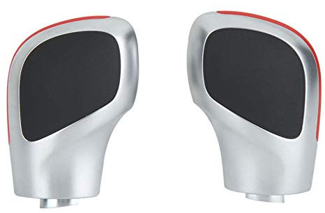 Hlyjoon 2 Stück seitliche Abdeckung für Schaltknauf, seitliche Abdeckung aus mattem Leder, geeignet für DSG, Automatikgetriebe (rot)