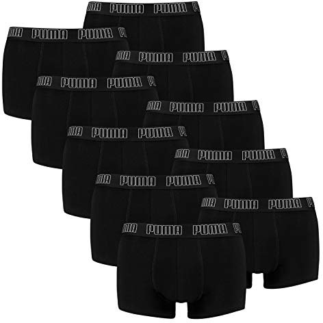 PUMA 12 er Pack Short Boxer Boxershorts Men Pant Unterwäsche kurz 100000884, Farbe:001 - Black, Bekleidungsgröße:S