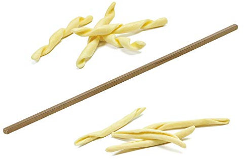 Ferretto per pasta fresca o Ferro per fusilli alla calabrese, in ottone, lunghezza 30 cm e base 5x5 mm. Qualità Made in Italy