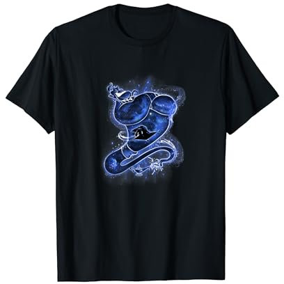 Disney Aladdin Group Shot Giant Blue Genie Silhouette T-Shirt