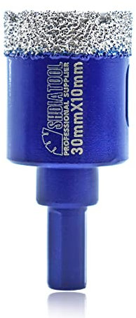 SHDIATOOL Forets Diamant 30mm Scie Cloche à Tige Triangulaire pour Porcelaine Céramique Carrelage Granit Marbre
