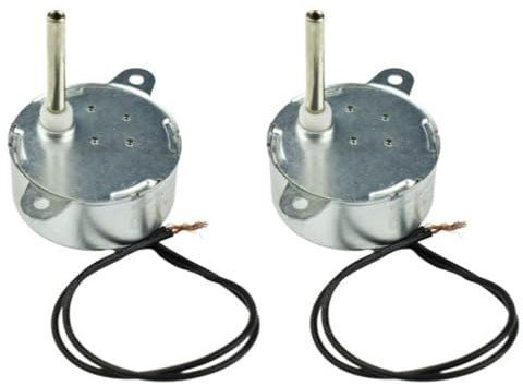 CONQUERALL 2PCS Motor sincrónico TYC-40 12V AC Motor 5RPM CW/CCW Longitud del eje interior 33mm para el árbol de navidad de escritorio Luces decorativas de colores