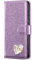 MHtech Case For Apple iPhone 13, Phone Case Shiny Leather Bling Glitter Book Flip Stand Card Wallet Protective Cover For iPhone 13 Phone (Purple)