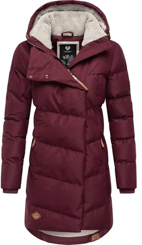 Ragwear Damen Wintermantel Pavla, wasserdichter Steppmantel, vegan | Länge: oberschenkellang | Wärmegrad 3 von 3 – wärmende Wattierung | wasserdicht & atmungsaktiv | Kapuze mit Fleecefutter