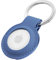 MAGATI Premium Lederhülle für Apple AirTag - Vegan Leder Case mit Robusten Edelstahl Schlüsselring - Tragbare Schutzhüllen und Zubehör für AirTag Tracker Blau 1er - il Grado